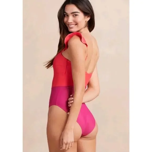 Summersalt NWOT Ruffle One-Piece Tummy Control 16 Luxury Flattering Romantic